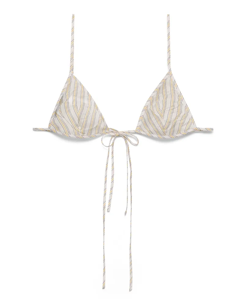 Prada Gestreifter Bh, Damen, Gelb, Größe 4 Gelb