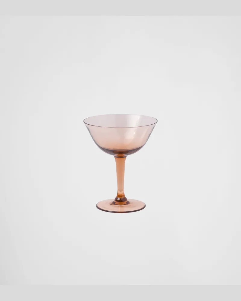 Prada Set mit zwei Champagner-Coupe-Gläsern aus Kristall – New York Onyx
