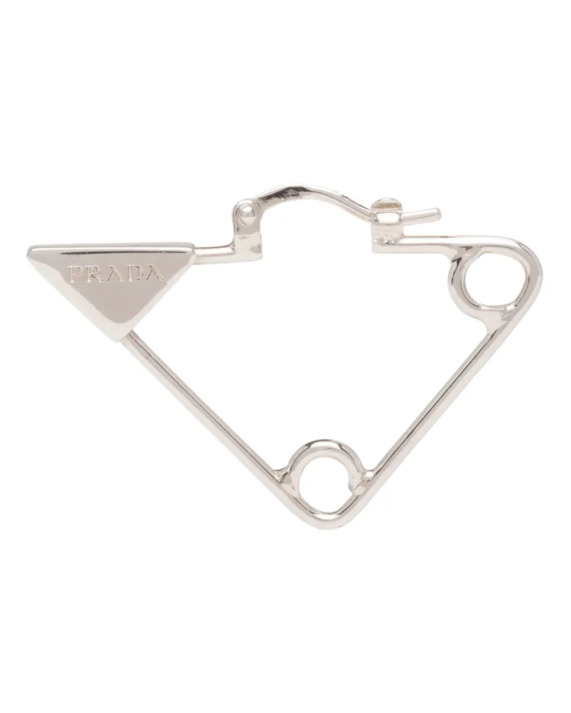 Prada Symbole Einzel-ohrring, Herren, Silber Silber