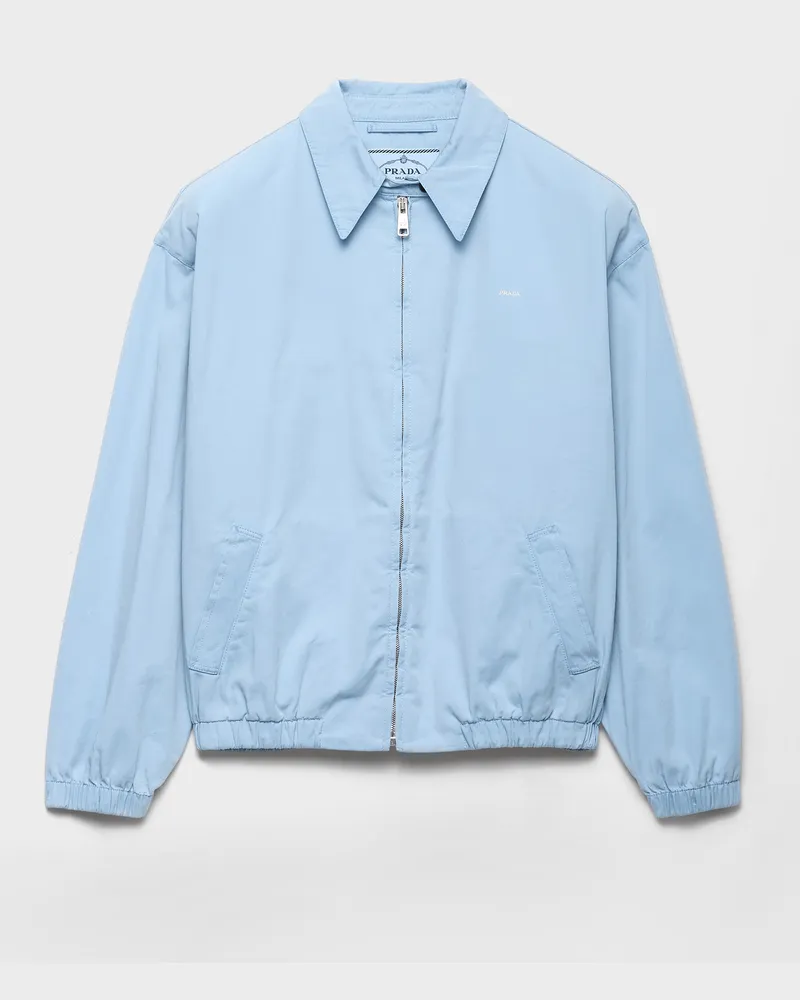 Prada Alte Blousonjacke aus Gabardine Astro-blau