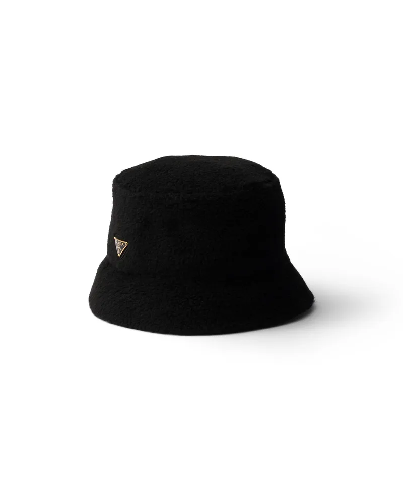 Prada Fischerhut Aus Fleece, Damen, Schwarz, Größe Schwarz