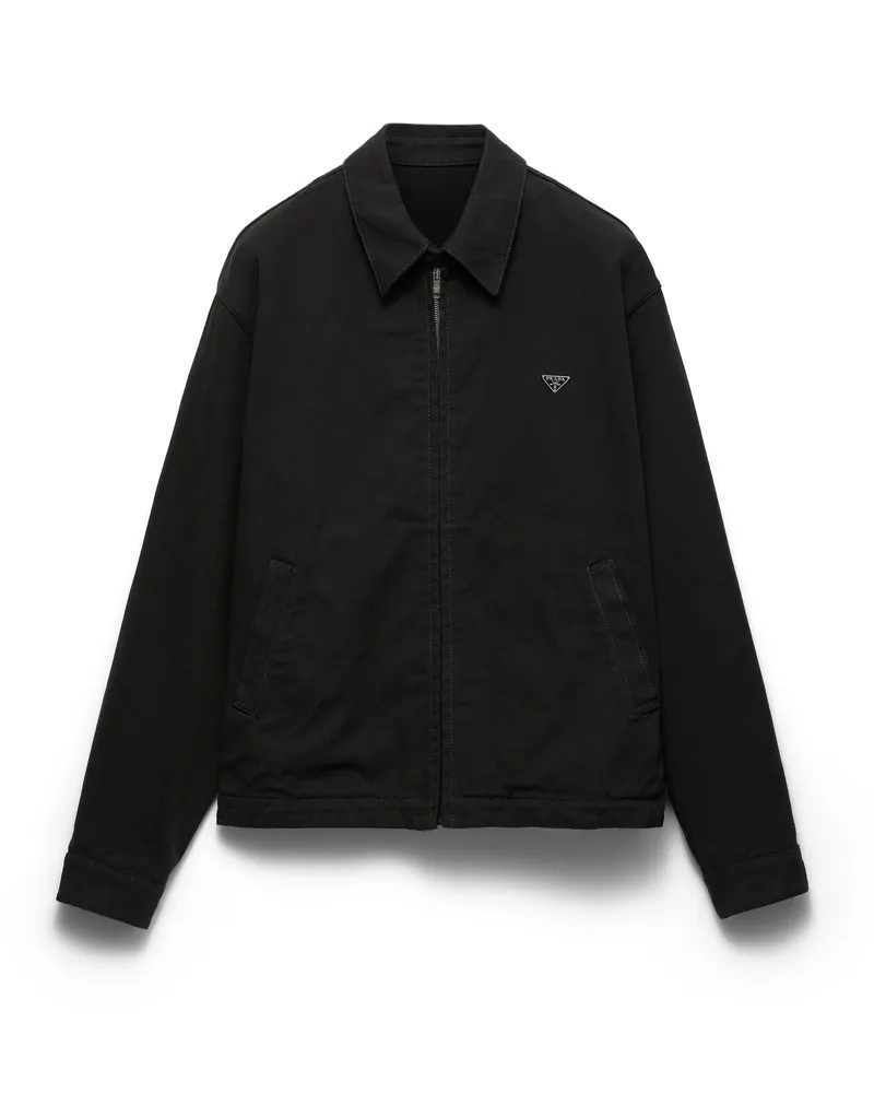 Prada Blousonjacke Aus Denim, Herren, Dunkelgrün, Größe Dunkelgrün