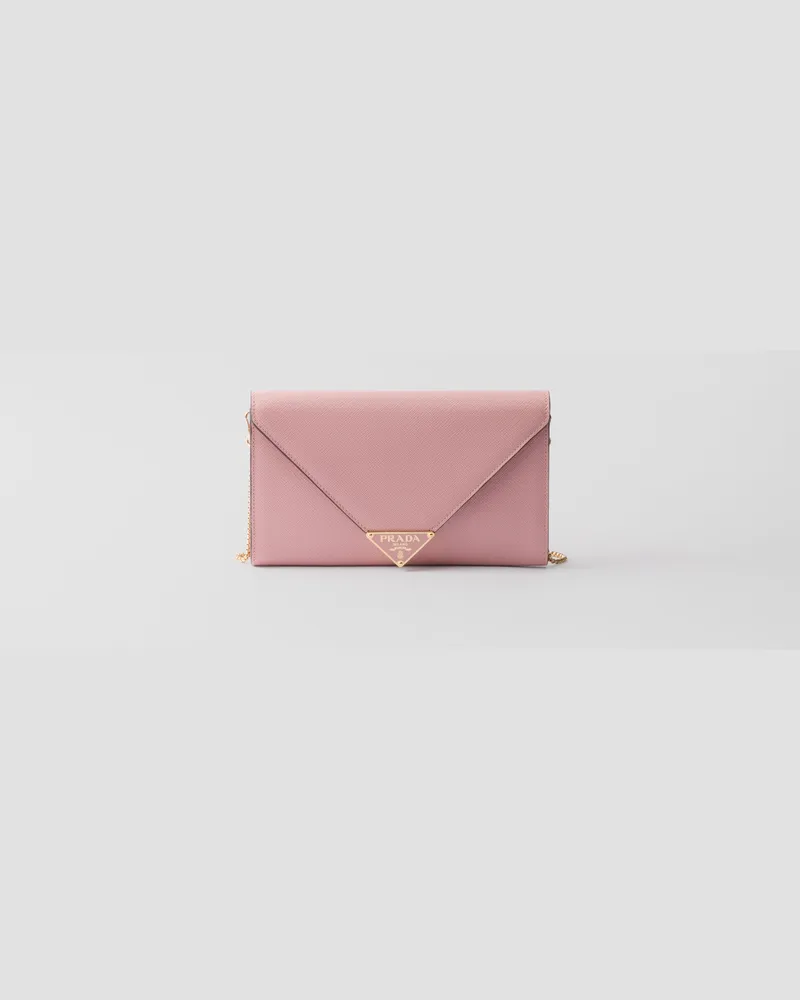 Prada Mini Bag aus Saffiano-Leder Pfirsichfarben