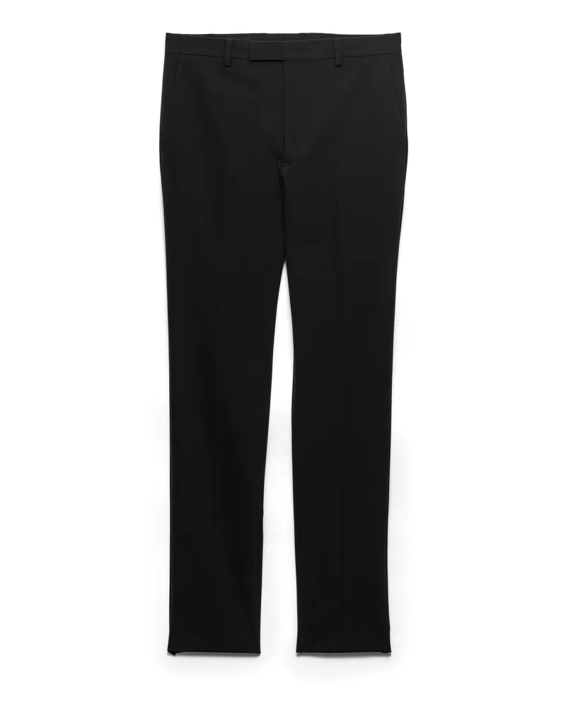 Prada Stretch Technical Fabric Pants, Herren, Schwarz, Größe Schwarz