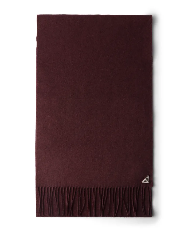 Prada Schal Aus Seide Und Kaschmir, Herren, Burgunderrot Burgunderrot