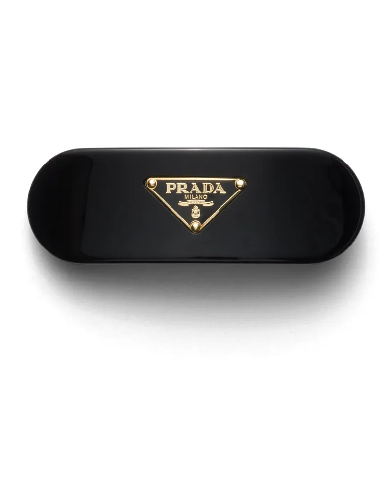 Prada Haarspange Aus Plexiglas, Damen, Schwarz Schwarz
