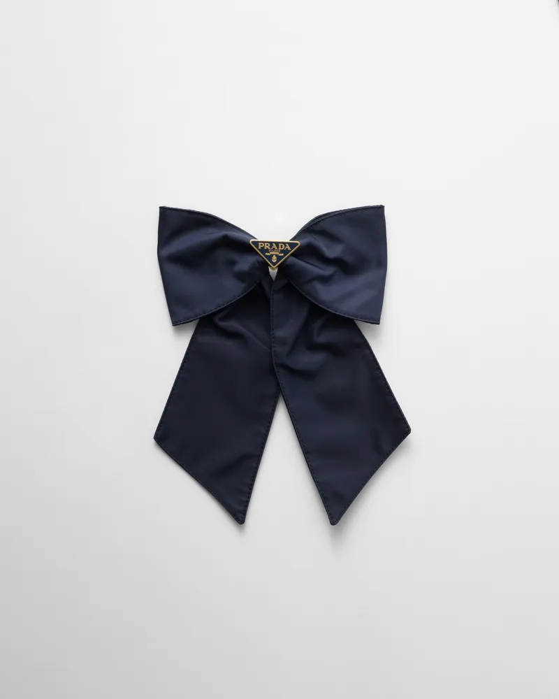 Prada Haarspange aus Re-Nylon Ostseeblau