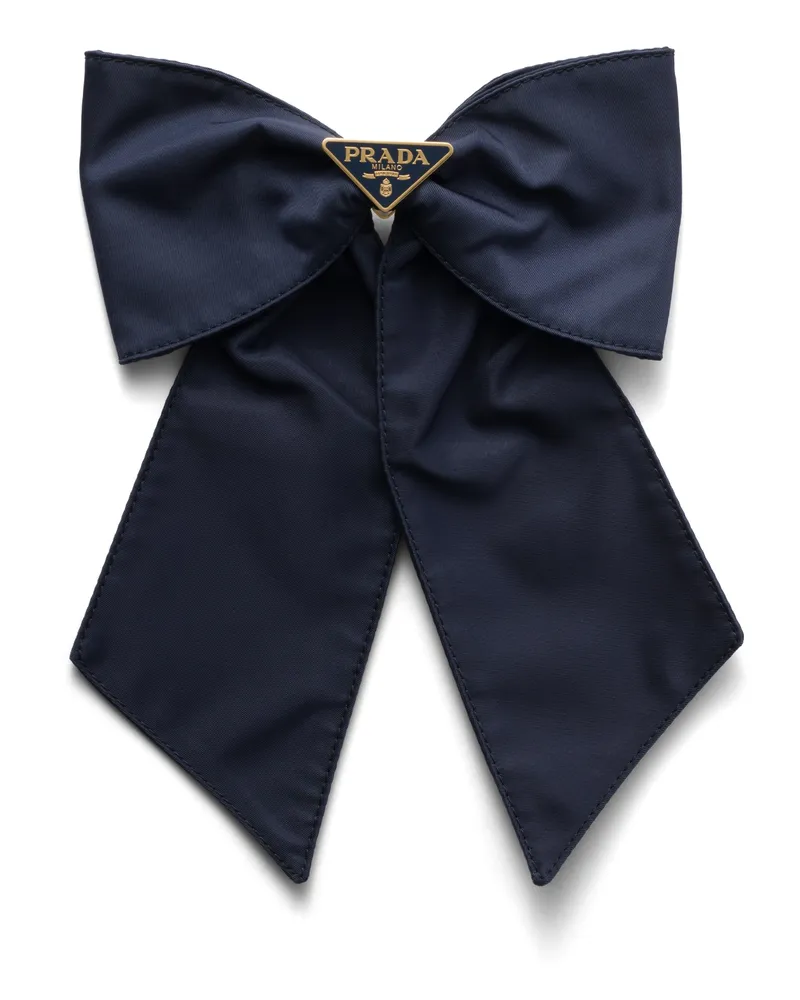 Prada Haarspange Aus Re-nylon, Damen, Ostseeblau Ostseeblau
