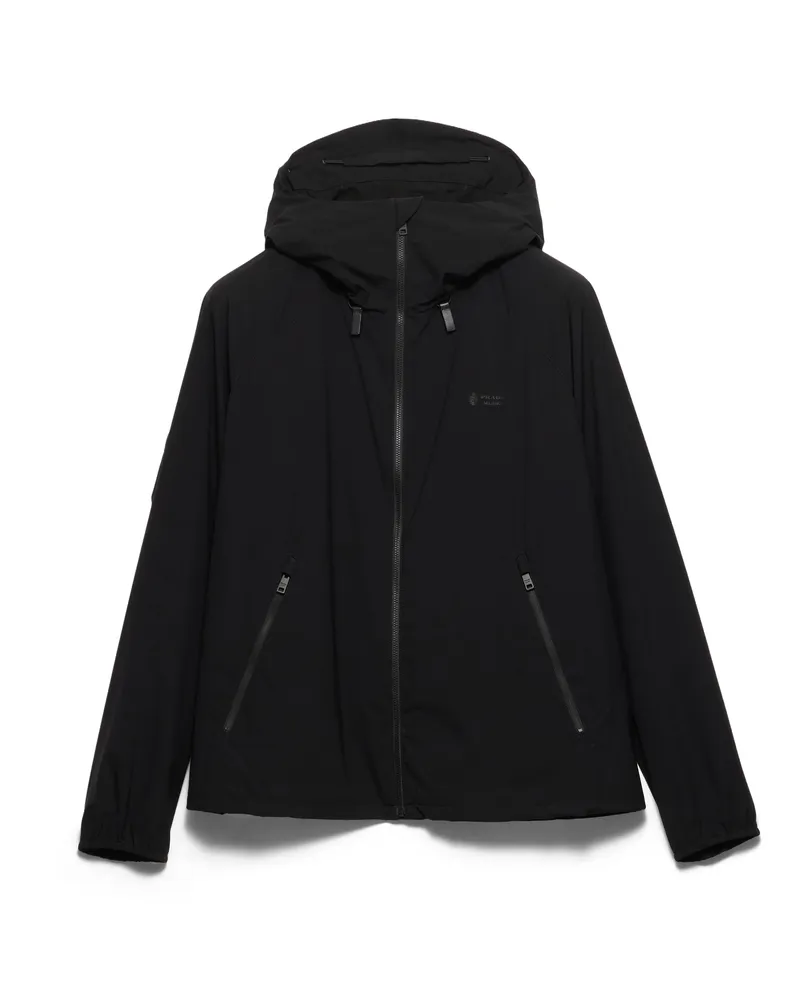 Prada Jacke Aus Re-nylon, Herren, Schwarz, Größe Schwarz
