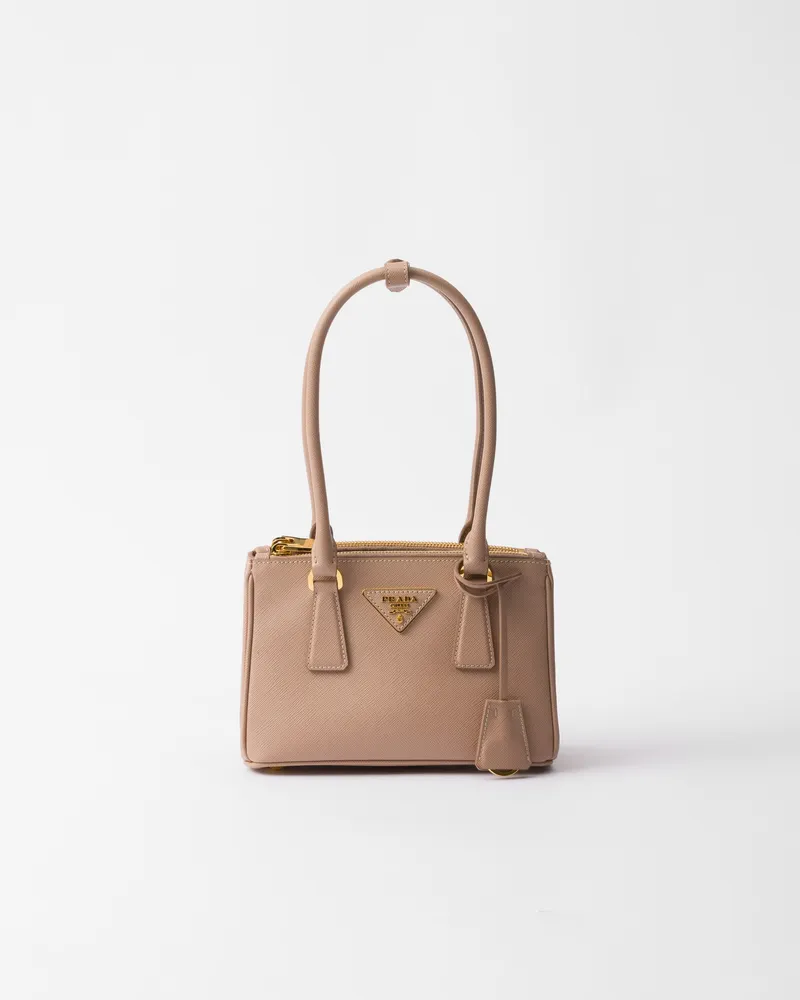 Prada Galleria Mini Bag aus Saffiano-Leder Puderrosa