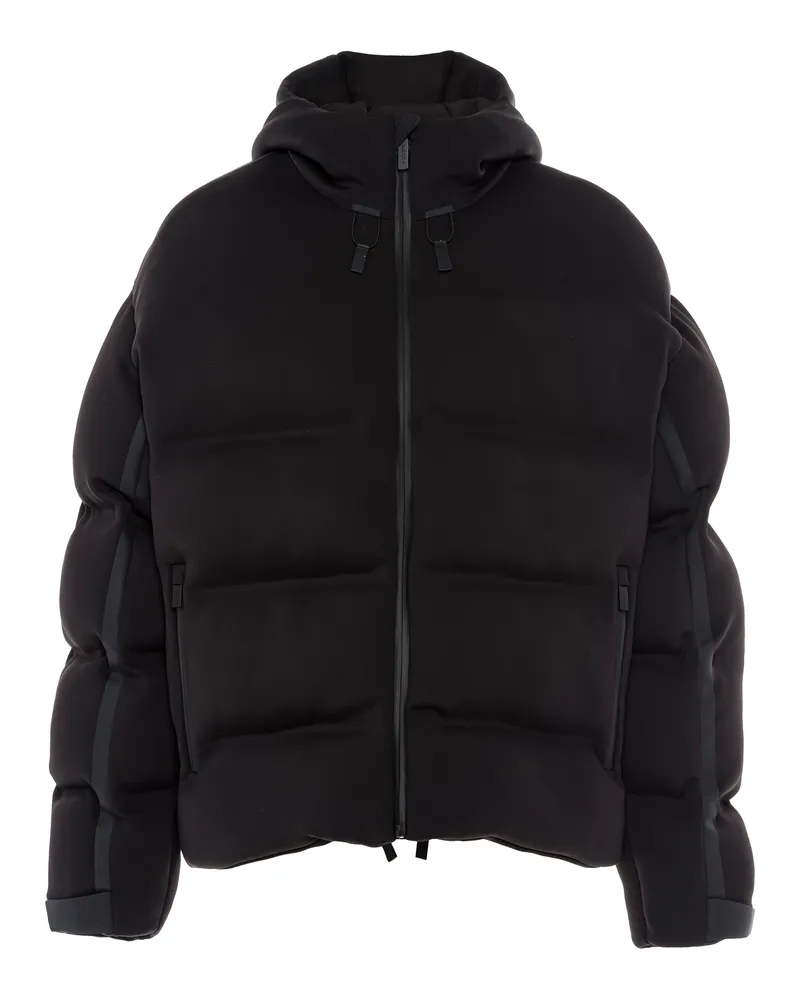 Prada Gepolsterte Jacke Aus Recyceltem Double Jersey, Herren, Schwarz, Größe Schwarz