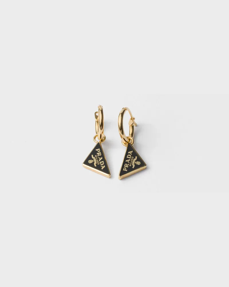 Prada Ohrringe aus emailliertem Metall Gold