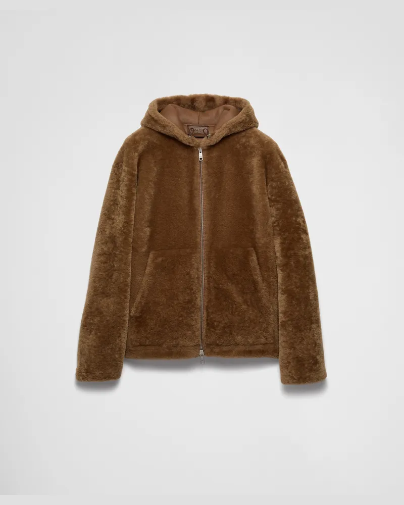 Prada Jacke aus Lammfell Haselnuss