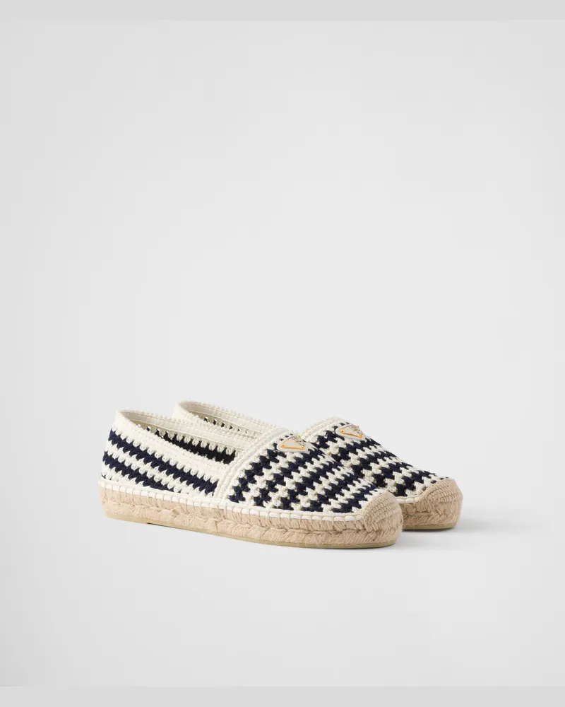 Prada Gehäkelte Espadrilles Blau