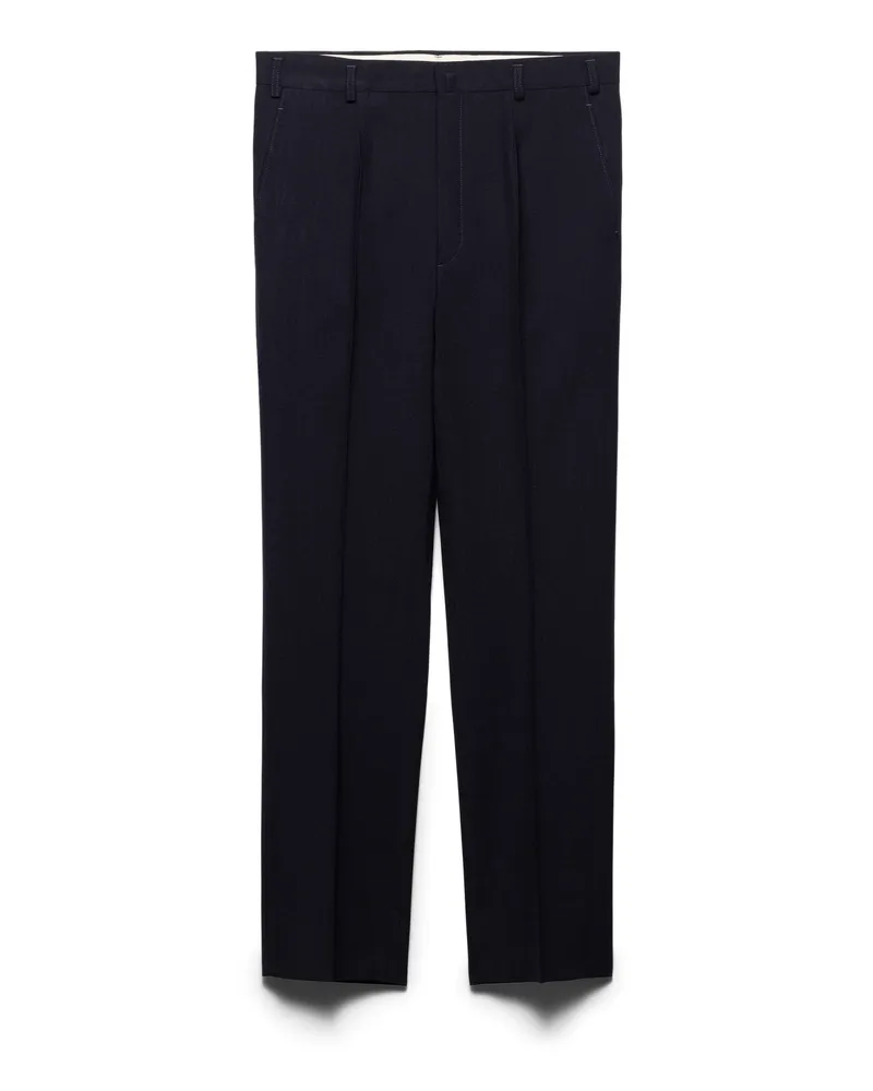 Prada Hose Aus Wolle, Herren, Marineblau, Größe Marineblau