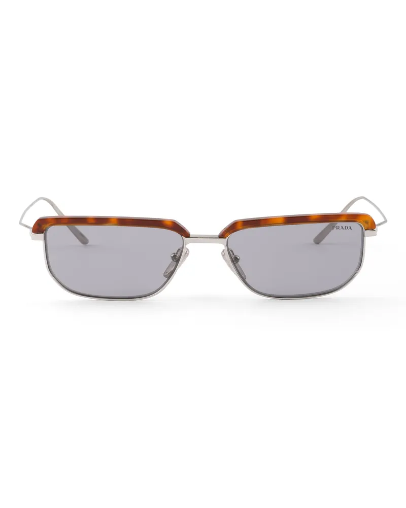 Prada Runway Sonnenbrille, Herren, Graue Linsen Graue