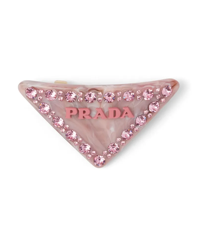 Prada Haarspange Aus Plexiglas, Damen, Blütenrosa Blütenrosa