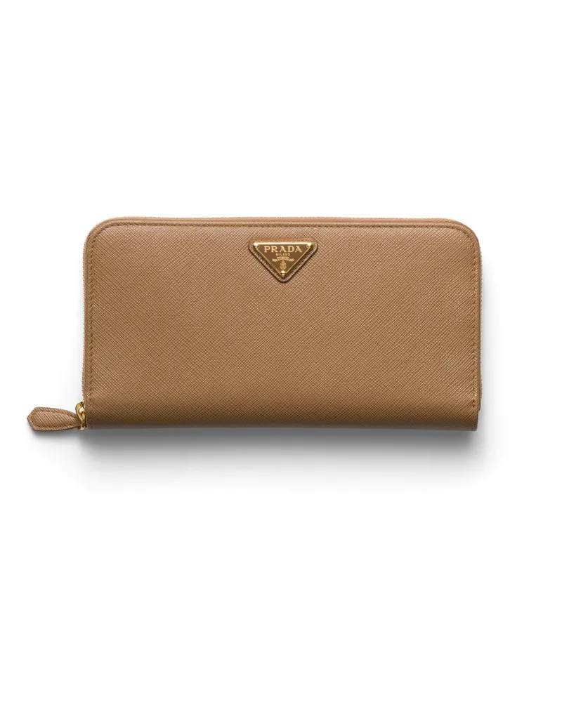 Prada Saffiano Leather Wallet, Damen, Karamell Karamell