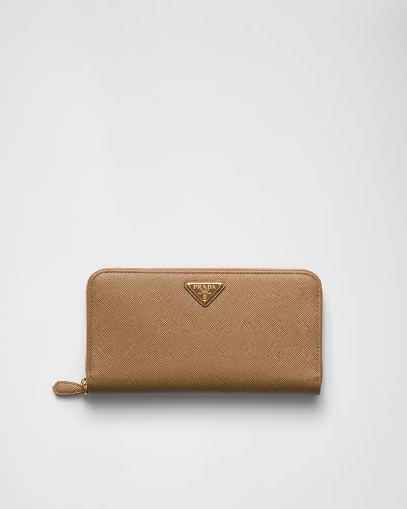 Prada Saffiano Leather Wallet Karamell