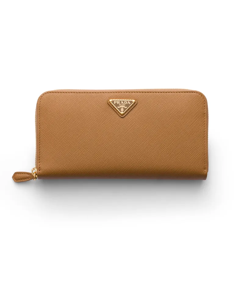 Prada Saffiano Leather Wallet, Damen, Karamell Karamell