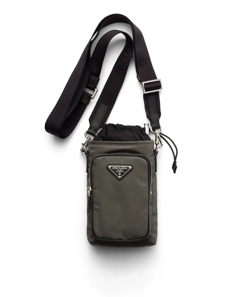 Prada Smartphone-hülle Aus Re-nylon, Herren, Waldgrün Waldgrün