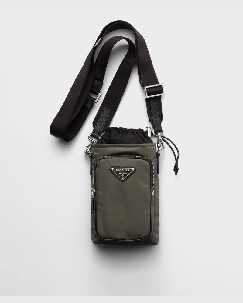 Prada Smartphone-Hülle aus Re-Nylon Waldgrün