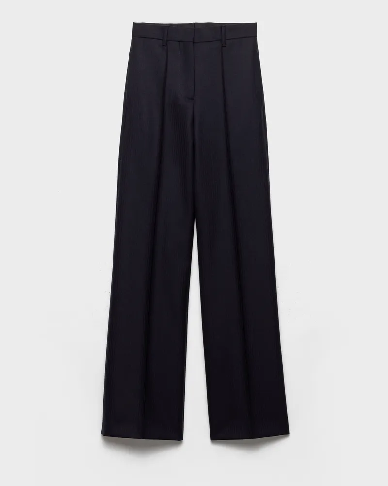Prada Hose aus Wolle Blau