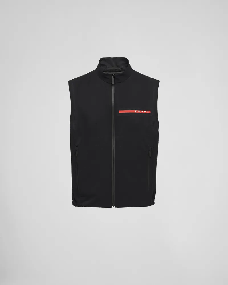 Prada Weste aus Bi-Stretch Light Schwarz