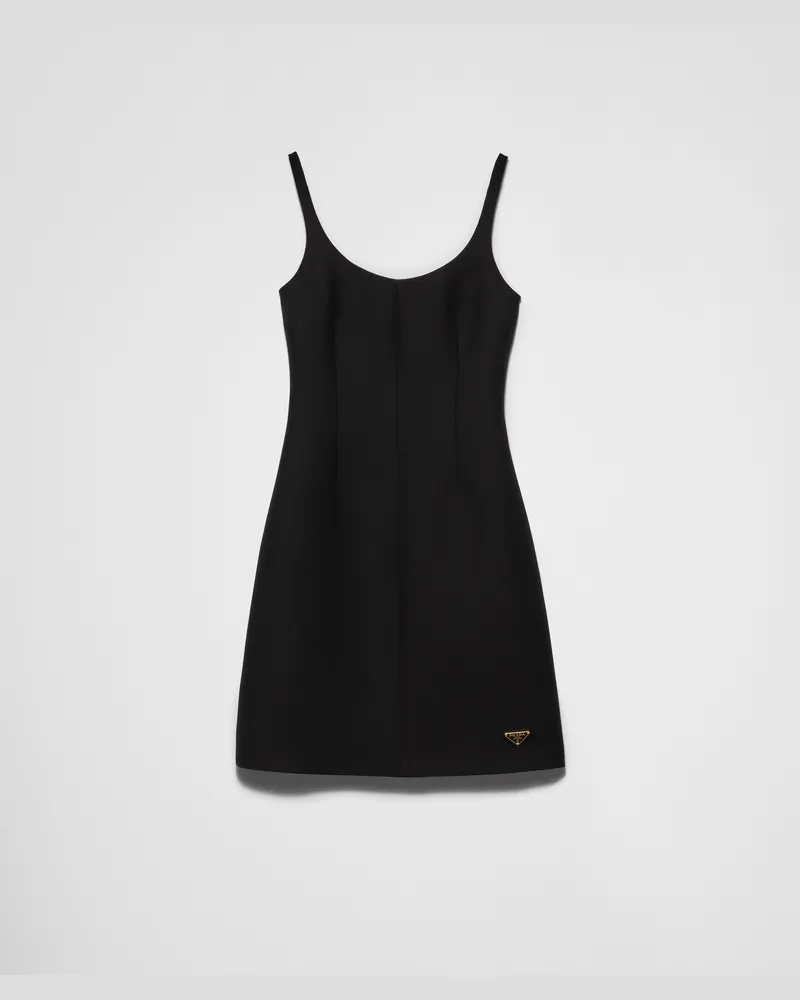 Prada Minikleid aus Tricotine Schwarz