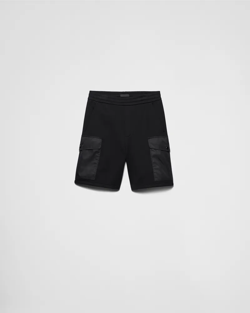 Prada Bermudas aus Baumwolle Schwarz