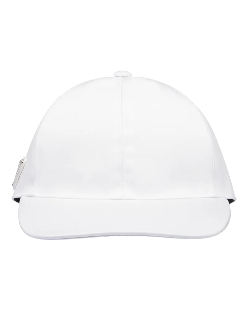 Prada Baseballkappe aus Re-Nylon Weiss