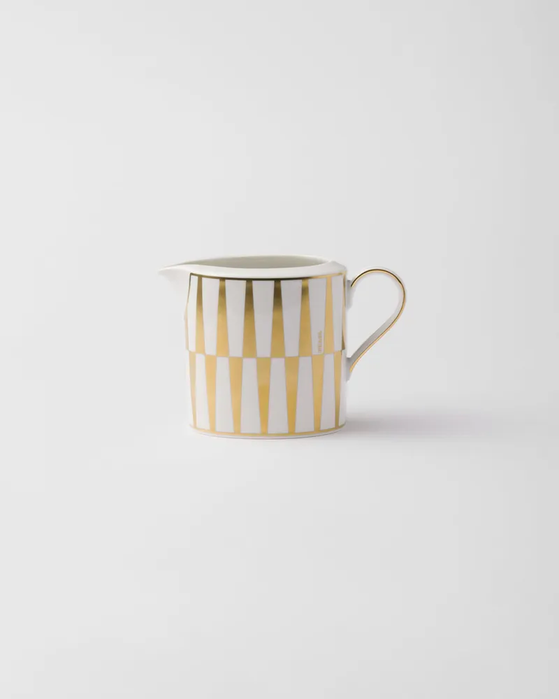 Prada Milchkännchen aus Porzellan – Stripes Weiss