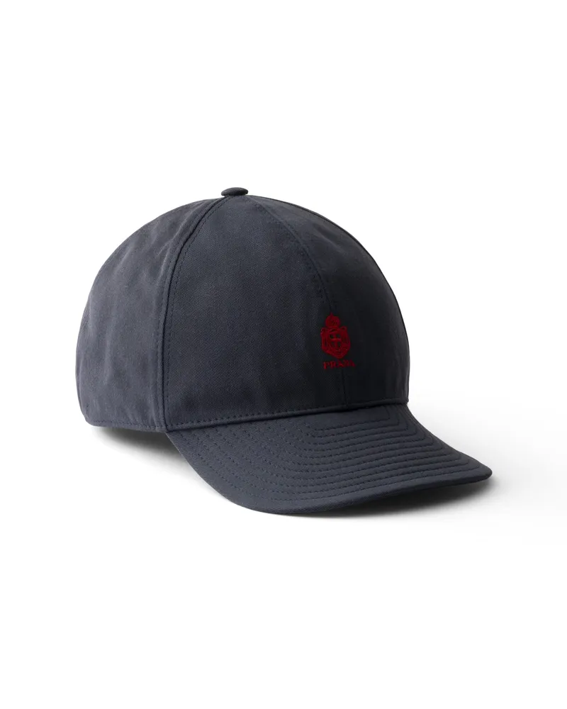 Prada Baseballkappe Aus Alter Gabardine, Herren, Blau, Größe Blau
