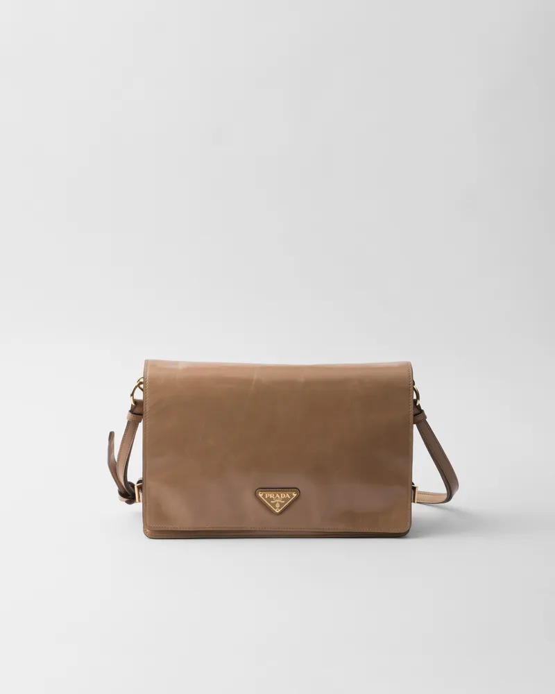 Prada Mittelgroße Schultertasche aus Leder Cameo