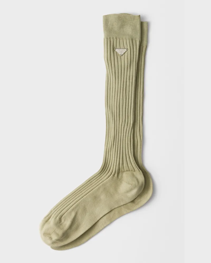 Prada Socken aus Baumwolle Puderblau