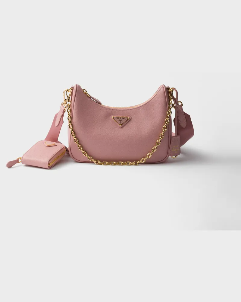 Prada Re-Edition 2005 Tasche aus Saffiano-Leder Peach
