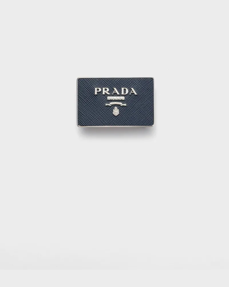 Prada Gürtelschließe aus Metall Ostseeblau