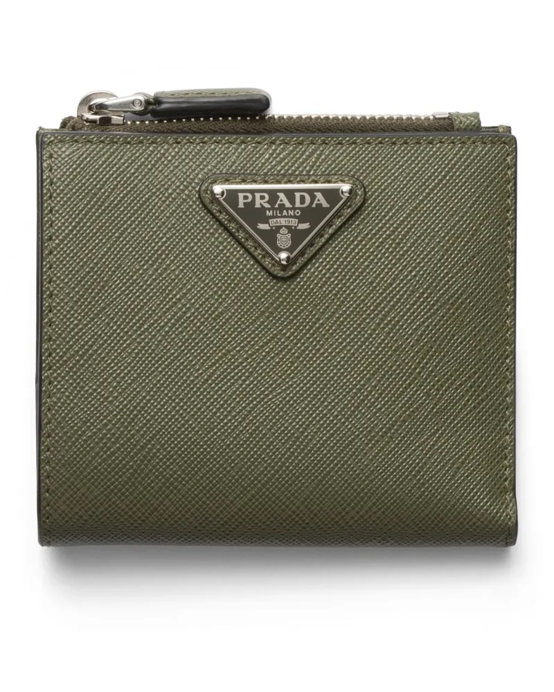 Prada Kleine Geldbörse Aus Saffiano-leder, Herren, Lodengrün Lodengrün