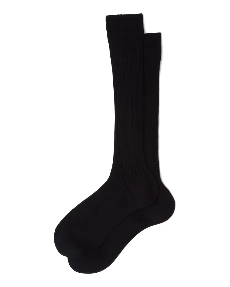 Prada Socken Aus Baumwolle, Damen, Schwarz, Größe Schwarz