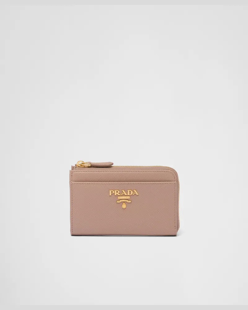Prada Schlüsselanhänger aus Saffiano-Leder Puderrosa