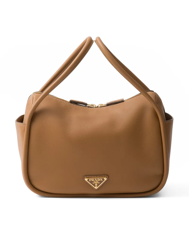 Prada Darling Handtasche Aus Leder, Damen, Karamell Karamell