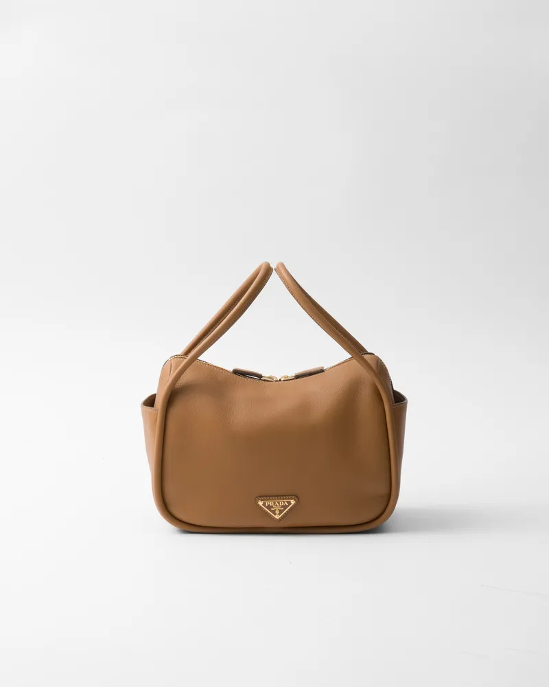 Prada Darling Handtasche Aus Leder, Damen, Karamell Karamell