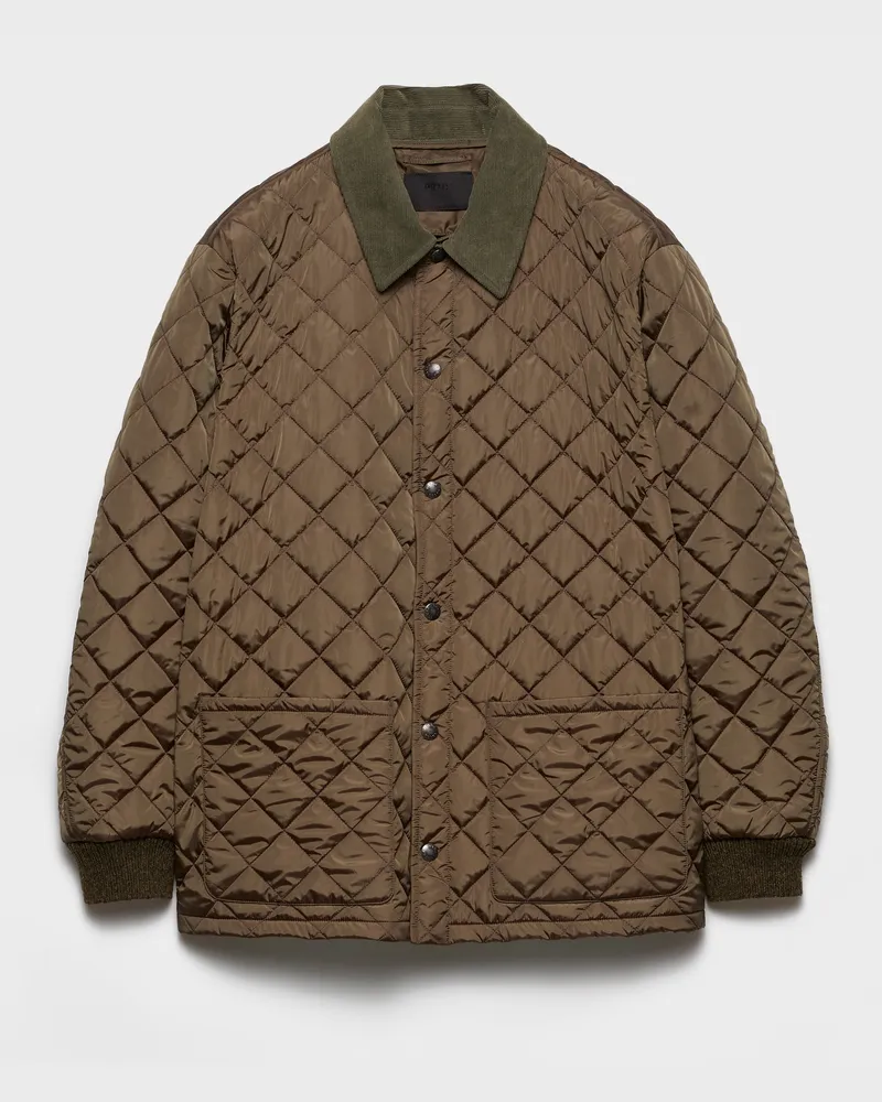 Prada Jacke aus Re-Nylon Militärgrün