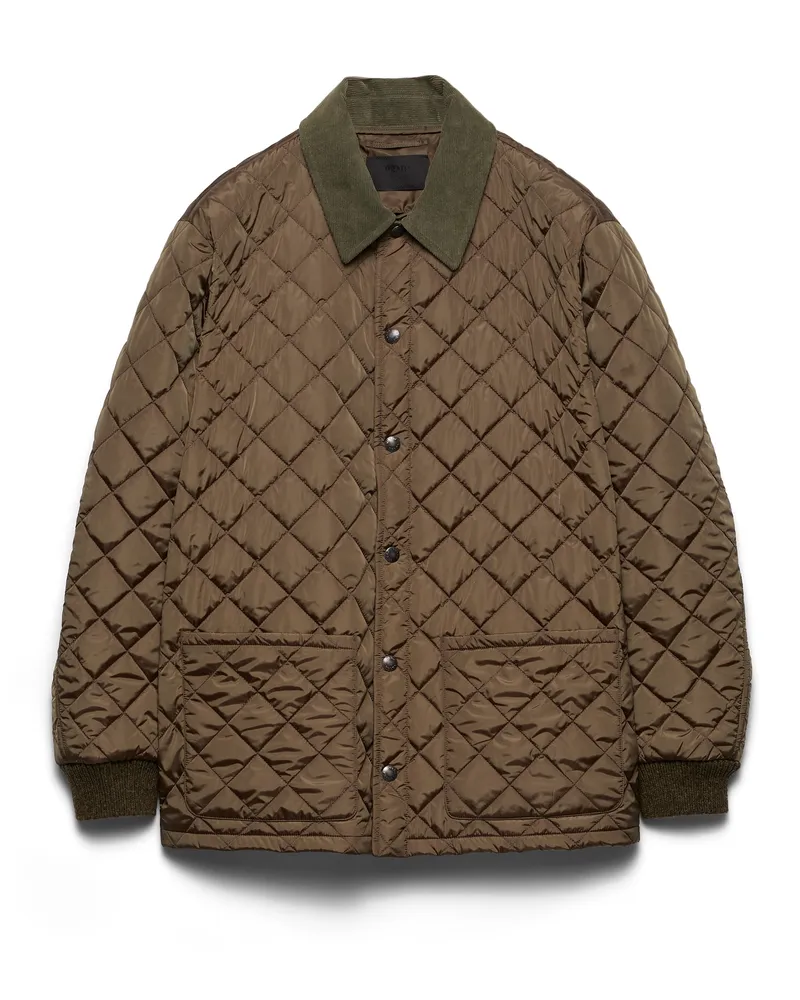 Prada Jacke Aus Re-nylon, Herren, Militärgrün, Größe Militärgrün