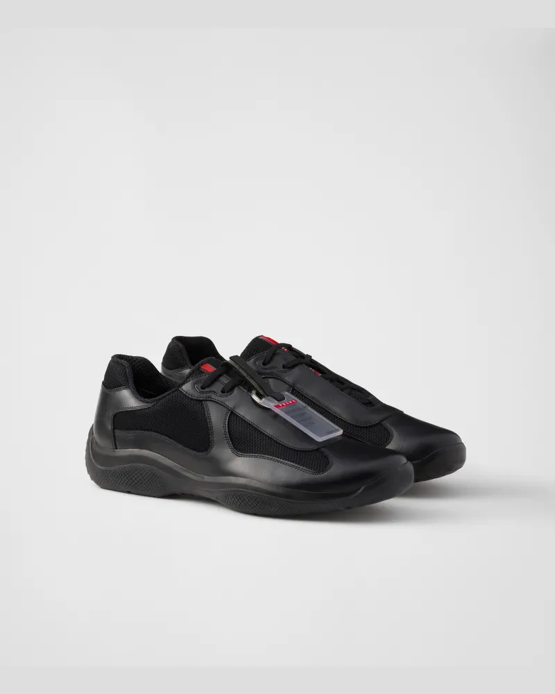 Prada America’s Cup Original Sneaker, Herren, Schwarz, Größe 14 Schwarz