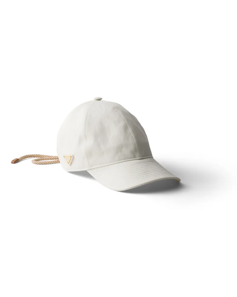 Prada Baseballkappe Aus Satin, Damen, Weiss, Größe Weiss