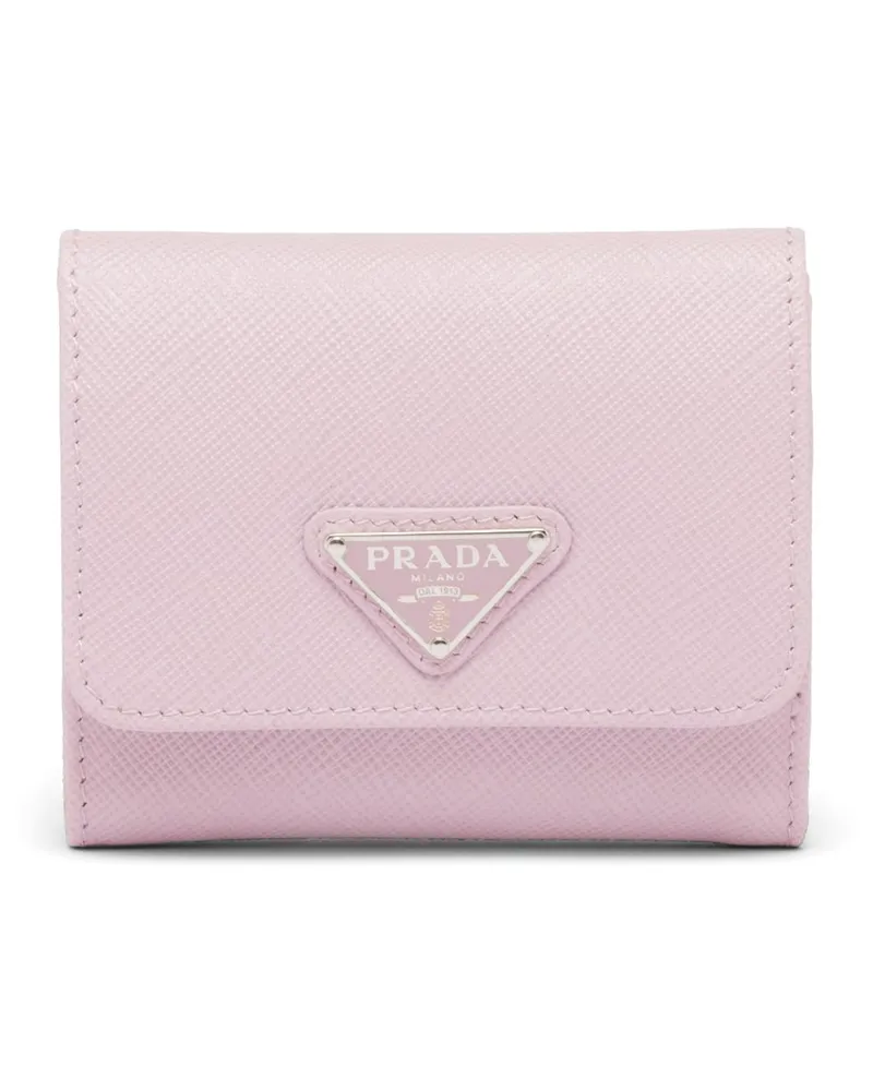 Prada Kleine Geldbörse Aus Saffiano-leder, Damen, Alabaster Alabaster