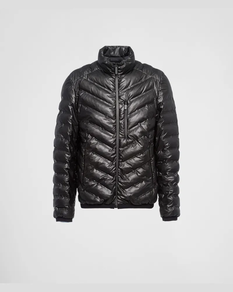 Prada Steppjacke aus Light Re-Nylon Schwarz