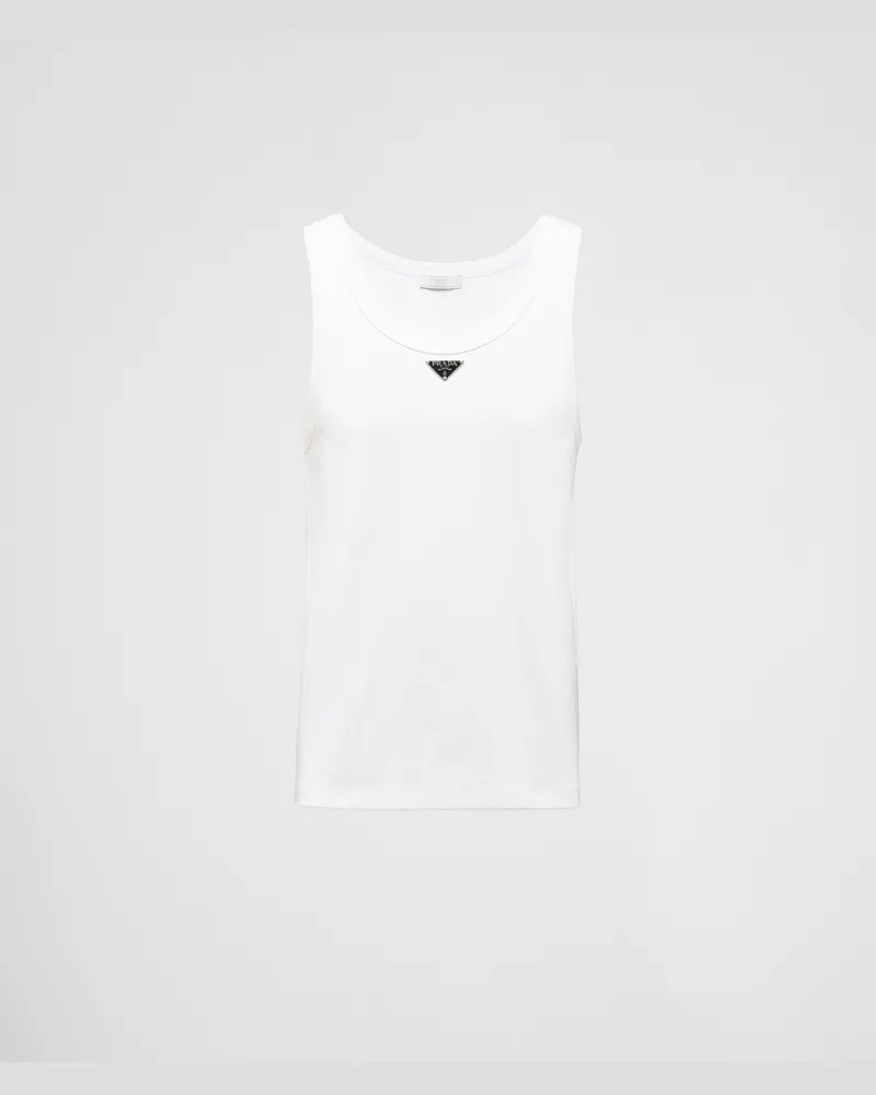 Prada Tanktop aus Baumwolle Weiss