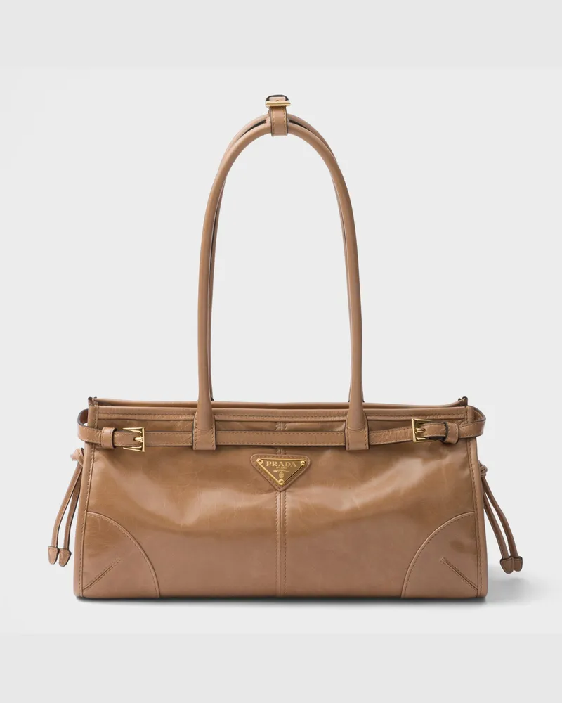 Prada Bonnie Mittelgroße Handtasche aus Leder Cameo